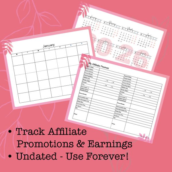Your Affiliate Promotions & Launch Planner and Tracker (Printable ...